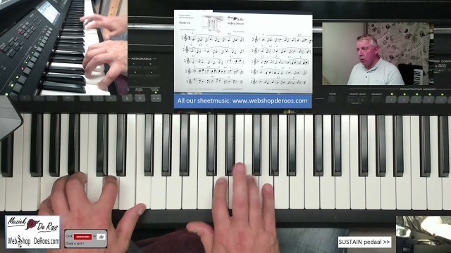 'Finger Fitness Speelvaardigheid Etude 09 tm 16 van 24 lessen. keyboard Also in English available'