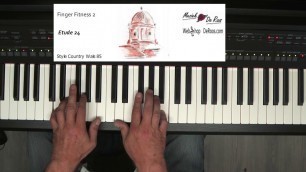 'Finger Fitness for piano deel 2, Etude 24, piano etudes, Play along with tutorial, Yamaha'