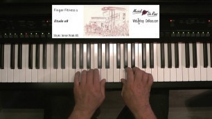 'Finger Fitness for piano deel 1, Etude 8, piano etudes, Play along with tutorial, Yamaha'