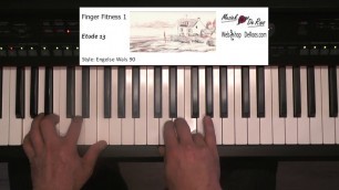 'Finger Fitness for keyboard deel 1, Etude 13, keyboard etudes, Play along with tutorial, Yamaha'