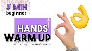 'BEGINNER HAND Warm Up Exercises with Emoji and Metronome l OT Teletherapy Routine'