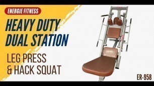 'Leg Press & Hack Squat Machine Dual Station ER 958 By Energie Fitness'