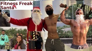'When Fitness Freak Santa Claus Goes Shirtless In public | Public Reaction'