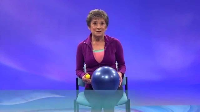 'Sit and Be Fit peripheral neuropathy exercises with small ball'