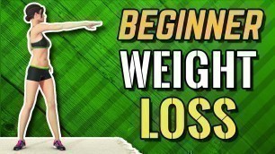 'Beginner Weight Loss Workout - Easy Exercises At Home'