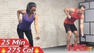 '25 Min Beginner Cardio and Strength Training - Home Low Impact Cardio Workout for Beginners - Weight'