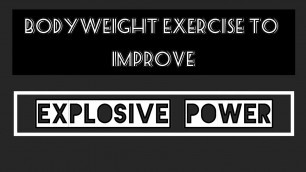'Bodyweight exercises to improve explosive power #cricket #fitness'