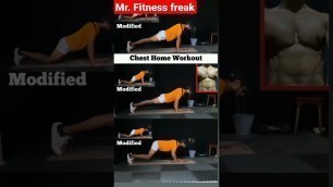 'chest home workout   #mr. #fitness #freak'