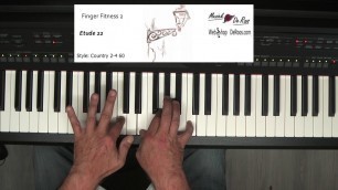 'Finger Fitness for piano deel 2, Etude 22, piano etudes, Play along with tutorial, Yamaha'