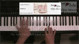 'Finger Fitness for piano deel 1, Etude 17, piano etudes, Play along with tutorial, Yamaha'