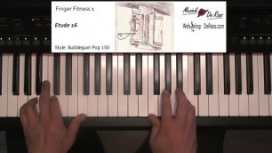 'Finger Fitness for keyboard deel 1, Etude 16, keyboard etudes, Play along with tutorial, Yamaha'