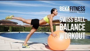 'Swiss Ball Balance Workout- Rebeca Martinez'