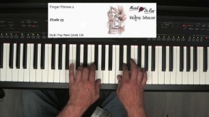 'Finger Fitness for piano deel 2, Etude 23, piano etudes, Play along with tutorial, Yamaha'