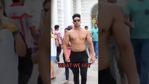 'India vs america fitness freak shirtless public reaction'