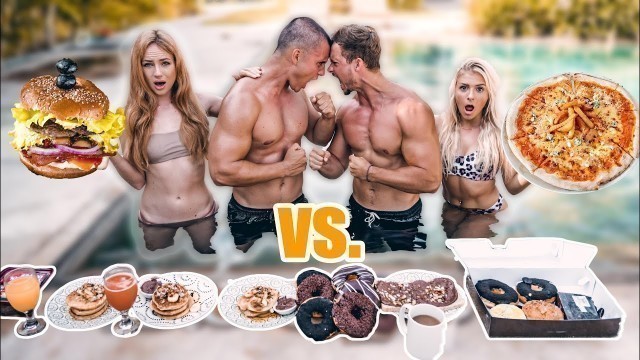 'WER SCHAFFT MEHR KALORIEN IN 24 STUNDEN I Couple Cheat Day Battle'