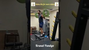 'Krunal Pandya | Indian Cricketer | Workout video | Exercises | Weight lifting'