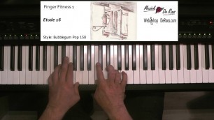'Finger Fitness for piano deel 1, Etude 16, piano etudes, Play along with tutorial, Yamaha'