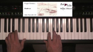 'Finger Fitness for keyboard deel 1, Etude 12, keyboard etudes, Play along with tutorial, Yamaha'