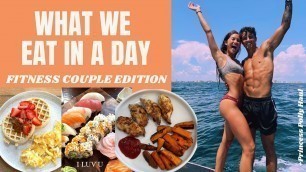 'What We Eat in a Day | Fitness Couple Edition !! + Princess Polly Haul'