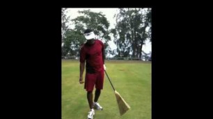 'PGA Tour Golf Fitness Instructor, Gabriel Lopez & Vijay Singh - Broom Training Golf Swings'