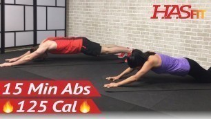 '15 Minute Intense Ab Workout for Men & Women - 15 Min Abs - HIIT Abs Abdominal Exercises'