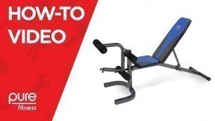 'Pure Fitness How-To Video: FID Weight Bench 8639FID'