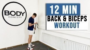 '12 MIN BACK AND BICEPS WORKOUT | Advanced Workout | Body Concept.'