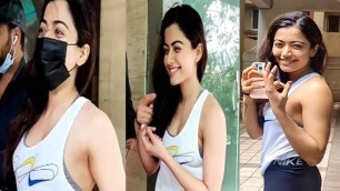 'Rashmika Mandanna Gives Pure Fitness Goals to Fans, Flaunting Her Muscles in GYM Suit'