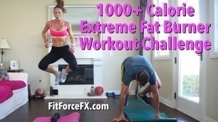 '1000 + Calorie Extreme Fat Burner Workout Challenge – Subscriber Thank You! #HIIT #Abs #1000calorie'
