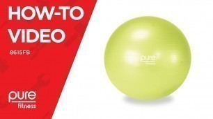 'Pure Fitness | How-To Video: 55cm Professional Exercise Stability Ball 8615FB'