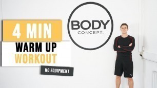 'WARM UP WORKOUT | No Equipment | Beginner Workout | Body Concept.'