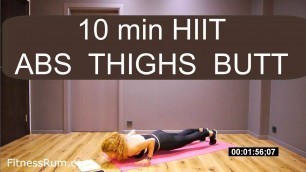 'RU7-5 Minute Cardio HIIT Workout+Abs Thighs Butt Level 3'