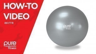 'Pure Fitness | How-To Video: 75cm Professional Exercise Stability Ball 8617FB'