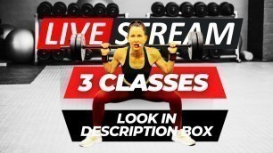 'LIVESTREAM Group Fitness Class ➡️ #350➡️Kickboxing  Bodyweight Core ➡️ Full Body Power PUMP'