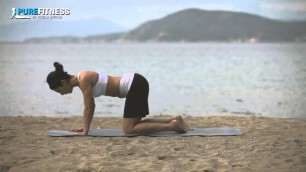 'Balancing the Cat Yoga Pose by Fotini Bitrou - Pure Fitness'