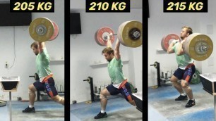 'Clean and Jerks 190 kg - 215 kg | Gabriel Sincraian'