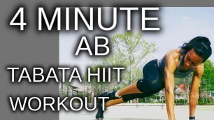 '4MIN: TABATA HIIT ABS (GET ABS QUICK) NO WEIGHTS-BODYWEIGHT ONLY'