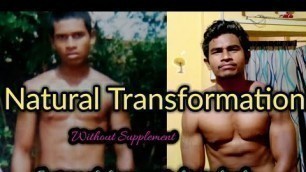 'Natural body Transformation ||Journey from skinny guy to Fitness freaky'