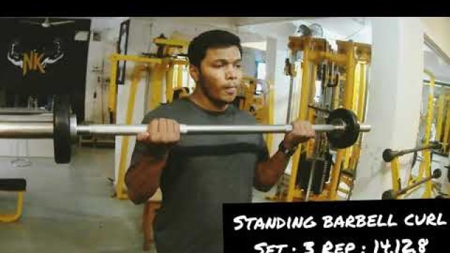 'For Beginner Biceps Workout | PrasadhatleVlogs | NK GYM Dombivli | Hardcore Gym | Fitness'