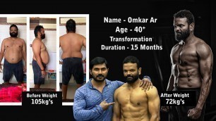 'Fat To Fit Transformation Journey || 105KG TO 72KG Weight Loss || VENKAT FITNESS'