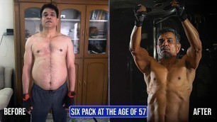 '57 Years Old Six Pack Transformation || Venkat Fitness Trainer Hyderabad'
