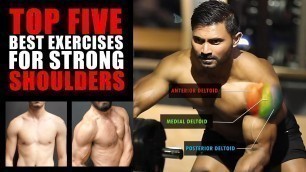 '5 Best Shoulder Exercises in Telugu || Shoulder Exercises for Men in Gym'