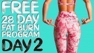 'DAY 2 | FREE 28 DAY WORKOUT CHALLENGE | Booty Lift & Sculpt (with Band) Timer Included'