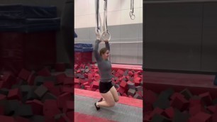 'Women’s trying men’s gymnastics 