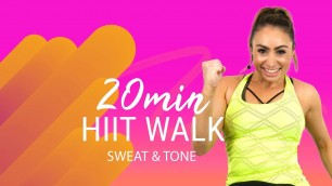 'Sweat & Tone It Up With This 20 Minute HIIT Walking Workout | ABS & Legs!'
