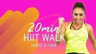 'Sweat & Tone It Up With This 20 Minute HIIT Walking Workout | ABS & Legs!'