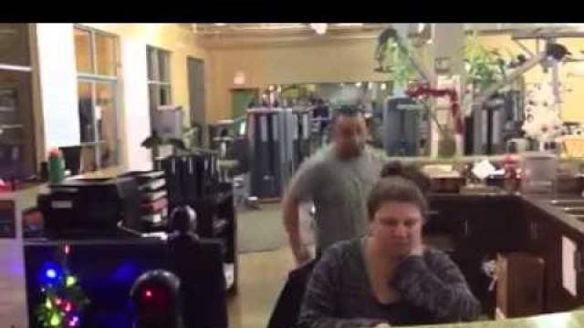 'Ben Weinstein from Evolve Fitness Doing a Funny to Fellow Staff Member'