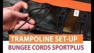 'Sportplus Fitness Trampoline Bungee cord Set-up with Spanning Tool'