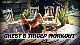 'Creative at home Chest and Tricep workout'