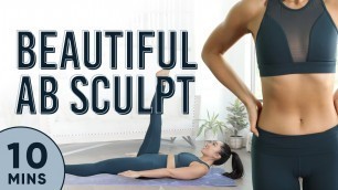 10 Minute Beautiful Ab Sculpt Pilates Workout | 7 Day Ab Challenge